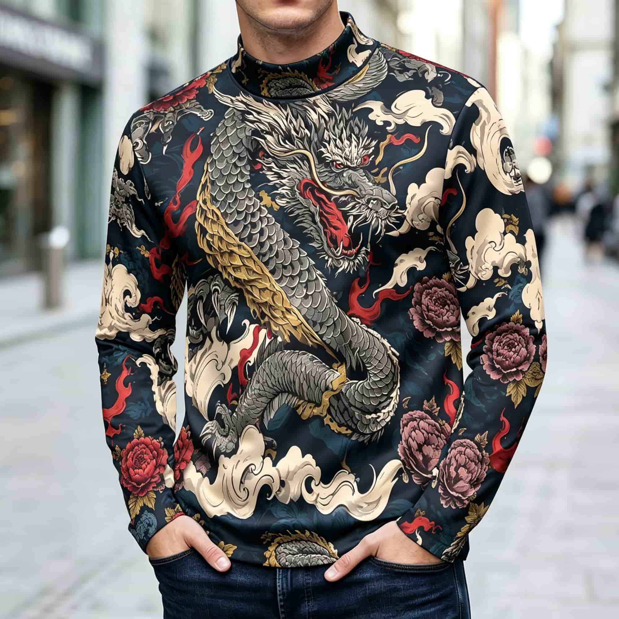 Street Fashion For Man - Мужская повседневная футболка с длинным рукавом