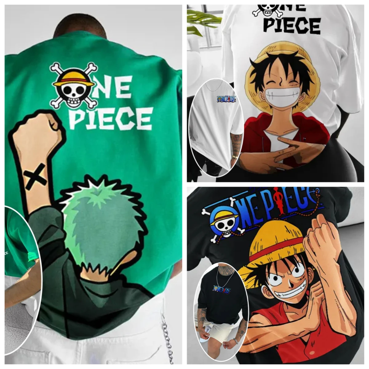 Street Fashion Trends 2025 - ONE PIECE Luffy Zoro 2025 летняя