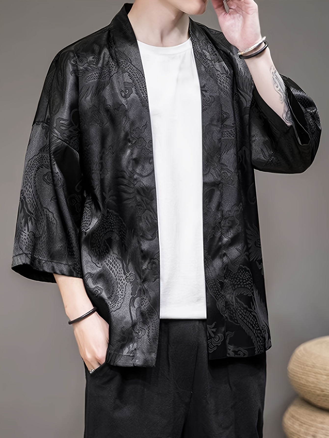 Street Fashion Kimono - Летнее мужское кимоно 2026 с 3D-принтом: