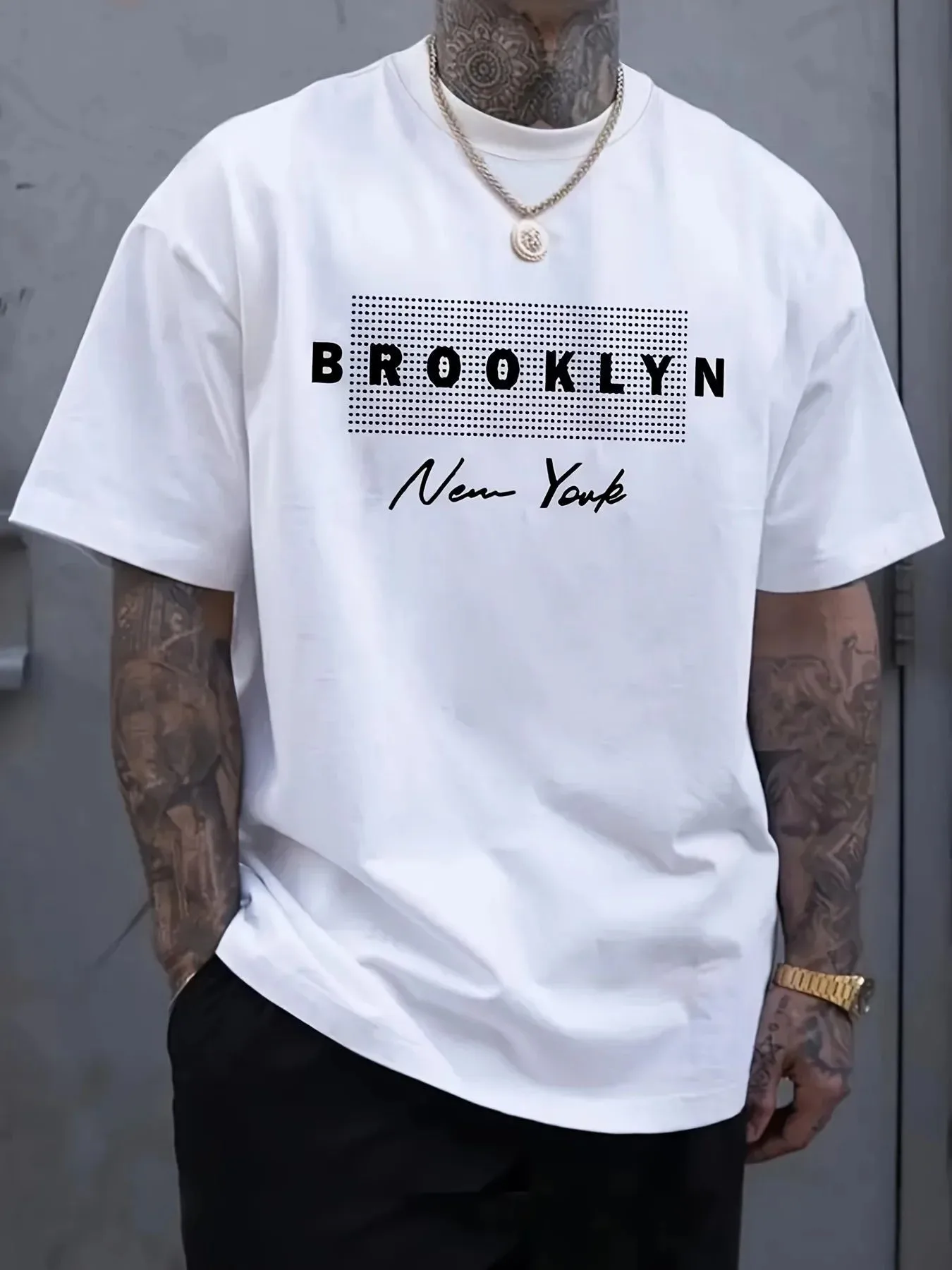 Мужская футболка с принтом «Нь – обзор и цена Street Fashion Of New York