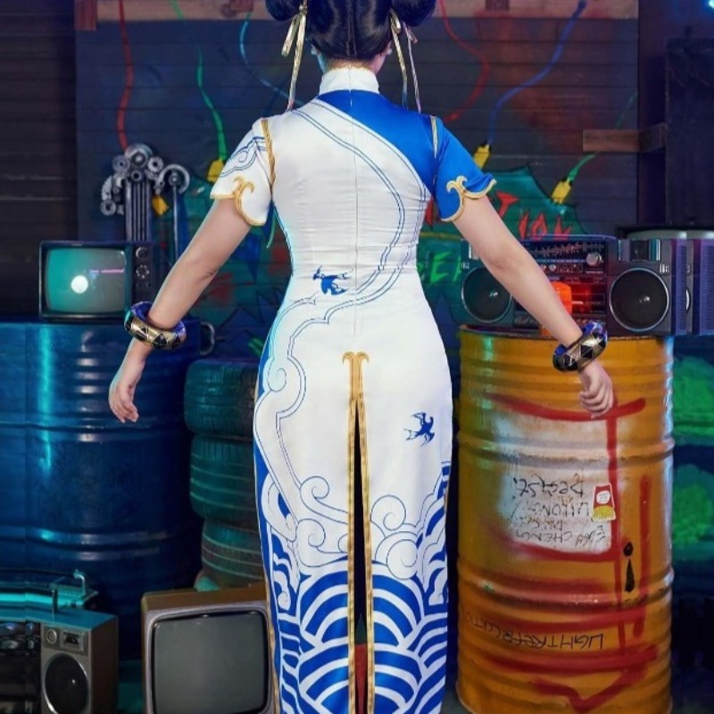 Костюм игры Chun-Li, уличный к – обзор и цена Street Fashion Dress