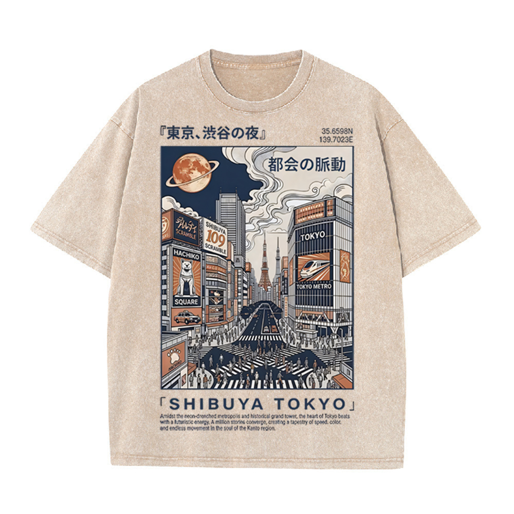 Футболка оверсайз с винтажным  – обзор и цена Street Fashion Shibuya